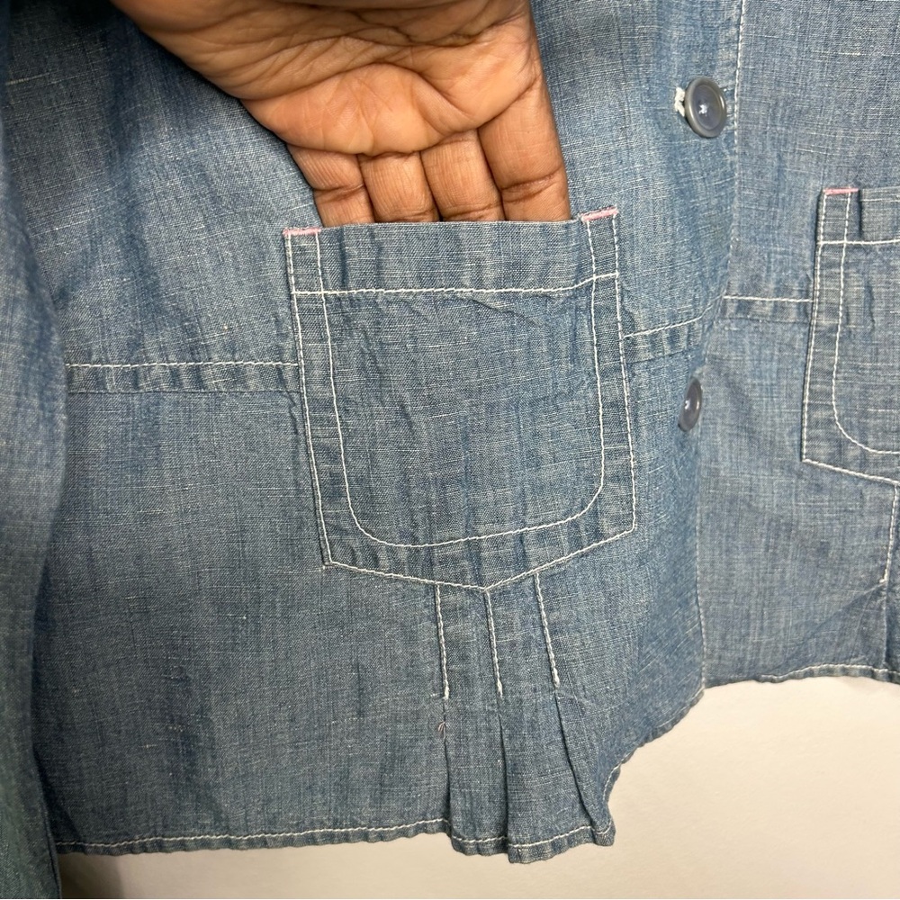 NWT Susan Bristol Denim Blue Women's Button Front Jacket Size XL - Picture 2 of 12
